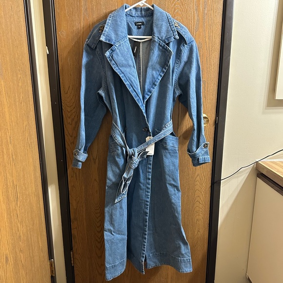 Express Jackets & Blazers - Express Belted Denim Jacket